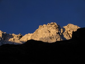 Carstensz Pyramid - dressed often in ice in the morning